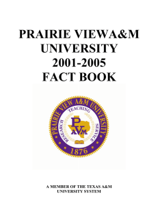 PRAIRIE VIEWA&amp;M UNIVERSITY 2001-2005 FACT BOOK