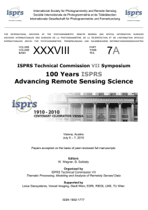 International Society for Photogrammetry and Remote Sensing