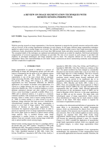 A REVIEW ON IMAGE SEGMENTATION TECHNIQUES WITH REMOTE SENSING PERSPECTIVE