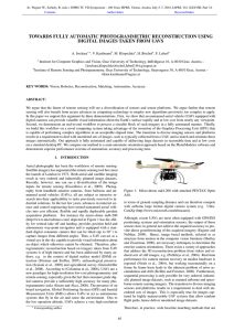 TOWARDS FULLY AUTOMATIC PHOTOGRAMMETRIC RECONSTRUCTION USING DIGITAL IMAGES TAKEN FROM UAVS