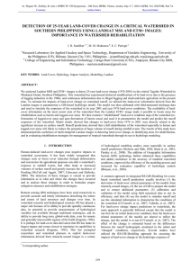 DETECTION OF 25-YEAR LAND-COVER CHANGE IN A CRITICAL WATERSHED IN