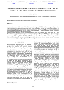 PRECISE PROCESSING OF SPOT-5 HRS AND IRS-P5 STEREO IMAGERY –... PROJECT OF WEST CHINA TOPOGRAPHIC MAPPING AT 1:50,000 SCALE