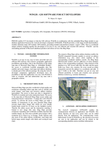 WINGIS - GIS SOFTWARE FOR ICT DEVELOPERS