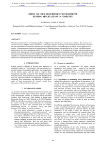 STUDY ON USER REQUIREMENTS FOR REMOTE SENSING APPLICATIONS IN FORESTRY