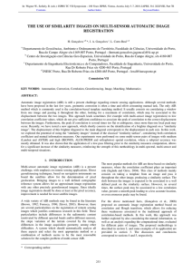 THE USE OF SIMILARITY IMAGES ON MULTI-SENSOR AUTOMATIC IMAGE REGISTRATION