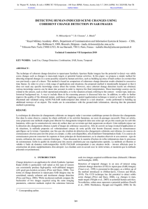 DETECTING HUMAN-INDUCED SCENE CHANGES USING COHERENT CHANGE DETECTION IN SAR IMAGES