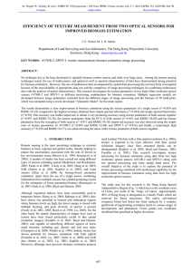 EFFICIENCY OF TEXTURE MEASUREMENT FROM TWO OPTICAL SENSORS FOR