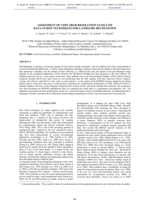 ASSESSMENT OF VERY HIGH RESOLUTION SATELLITE