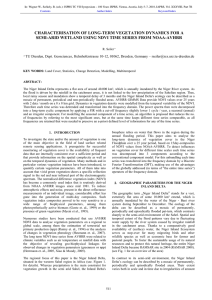 CHARACTERISATION OF LONG-TERM VEGETATION DYNAMICS FOR A