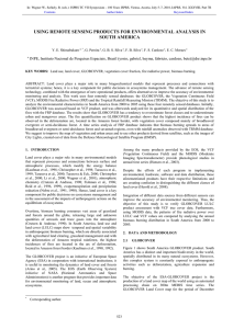 USING REMOTE SENSING PRODUCTS FOR ENVIRONMENTAL ANALYSIS IN SOUTH AMERICA