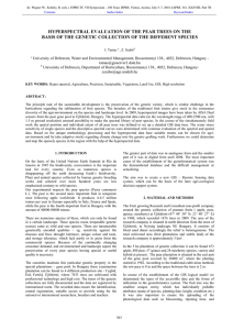 HYPERSPECTRAL EVALUATION OF THE PEAR TREES ON THE