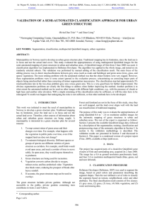 VALIDATION OF A SEMI-AUTOMATED CLASSIFICATION APPROACH FOR URBAN GREEN STRUCTURE