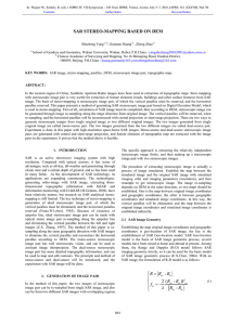 SAR STEREO-MAPPING BASED ON DEM