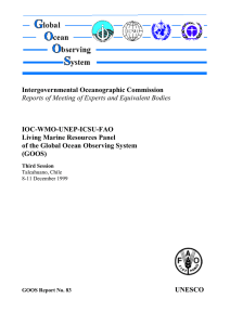 Intergovernmental Oceanographic Commission IOC-WMO-UNEP-ICSU-FAO Living Marine Resources Panel