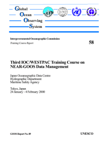 58 Third IOC/WESTPAC Training Course on NEAR-GOOS Data Management