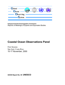 Coastal Ocean Observations Panel First Session San José, Costa Rica
