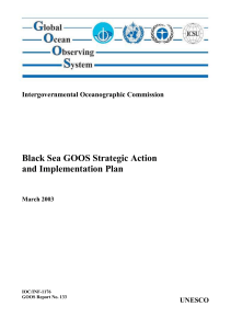 Black Sea GOOS Strategic Action and Implementation Plan Intergovernmental Oceanographic Commission