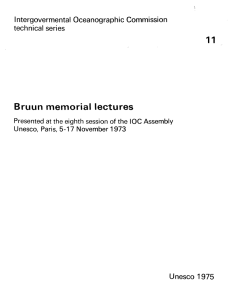 Bruun I 1 memorial lectures I