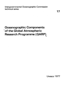 (GARP) Oceanographic Components &amp; '