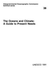 Oceans Climate: A Guide to Present Needs