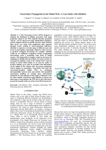 Uncertainty Propagation in the Model Web. A Case Study with... J. Skøien* , P. Truong , G. Dubois