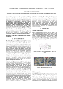 Analysis of Lidar’s ability in wetland investigation -a case study...  Qiong Ding*, Wu Chen, Bruce King