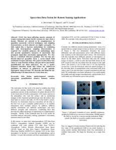 Space-time Data Fusion for Remote Sensing Applications A. Braverman , H. Nguyen