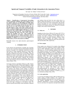 Spatial and Temporal Variability of Light Attenuation in the Amazonian...  M. Costa ; K. Telmer