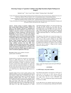 Detecting Change in Vegetation Condition using High Resolution Digital Multispectral Imagery