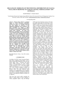 BIO-CLIMATIC MODELING OF THE POTENTIAL DISTRIBUTION OF COASTAL