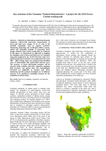 Key outcomes of the Tasmania ‘National Demonstrator’: A project for... Carbon tracking task