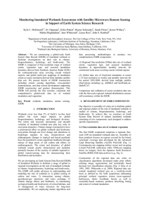 Monitoring Inundated Wetlands Ecosystems with Satellite Microwave Remote Sensing