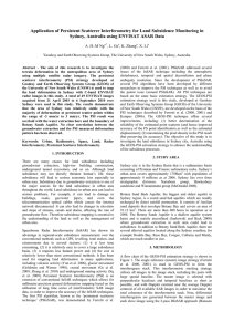 Application of Persistent Scatterer Interferometry for Land Subsidence Monitoring in