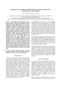 Continental Scale Validation of MODIS-Based and LEDAPS Landsat ETM+ J. Ju