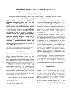 Relationships of Propagated Error in Fraction of Vegetation Cover