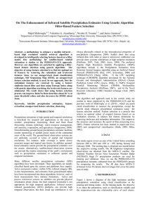 On The Enhancement of Infrared Satellite Precipitation Estimates Using Genetic... Filter-Based Feature Selection