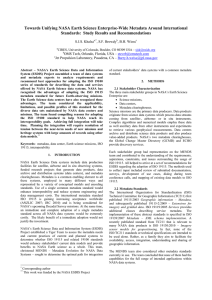 Towards Unifying NASA Earth Science Enterprise-Wide Metadata Around International