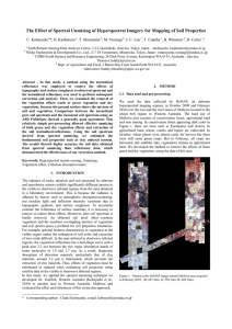 The Effect of Spectral Unmixing of Hyperspectral Imagery for Mapping... C. Kobayashi *, O. Kashimura , T. Maruyama