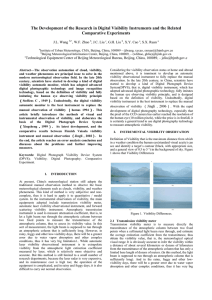The Development of the Research in Digital Visibility Instruments and... Comparative Experiments