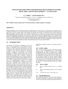 INTEGRATED GROUNDWATER RESOURCE DEVELOPMENT IN HARD A. L. Haldar