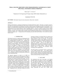 TIDAL CHANNEL IDENTIFICATION FROM REMOTELY SENSED DATA USING