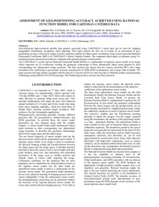 ASSESSMENT OF GEO-POSITIONING ACCURACY ACHIEVED USING RATIONAL