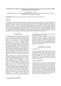 COMPUTATIONALLY EFFICIENT EXTRACTION AND INTEGRATION OF MULTI-WAVELET BASED FEATURES