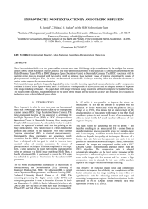 IMPROVING TIE POINT EXTRACTION BY ANISOTROPIC DIFFUSION