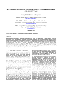 MANAGEMENT AND 3D VISUALIZATION OF PIPELINE NETWORKS USING DBMS