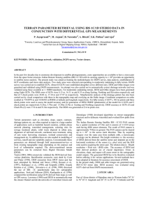 TERRAIN PARAMETER RETRIEVAL USING IRS 1C/1D STEREO DATA IN