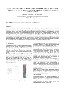 EVALUATING GEO-ASPECTS IMPLICATIONS ON LAND SLIDING IN HIMALAYAN