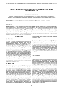 CROSS-COVARIANCE ESTIMATION FOR EKF-BASED INERTIAL AIDED MONOCULAR SLAM