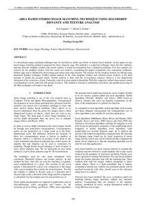 AREA BASED STEREO IMAGE MATCHING TECHNIQUE USING HAUSDORFF