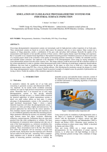 SIMULATION OF CLOSE-RANGE PHOTOGRAMMETRIC SYSTEMS FOR INDUSTRIAL SURFACE INSPECTION